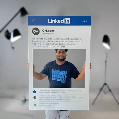 Custom Instagram, facebook, linkedin-Themed Selfie Cutout Frame