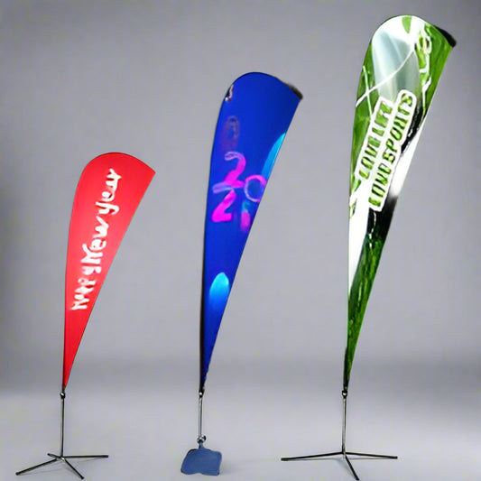 Tear drop flag